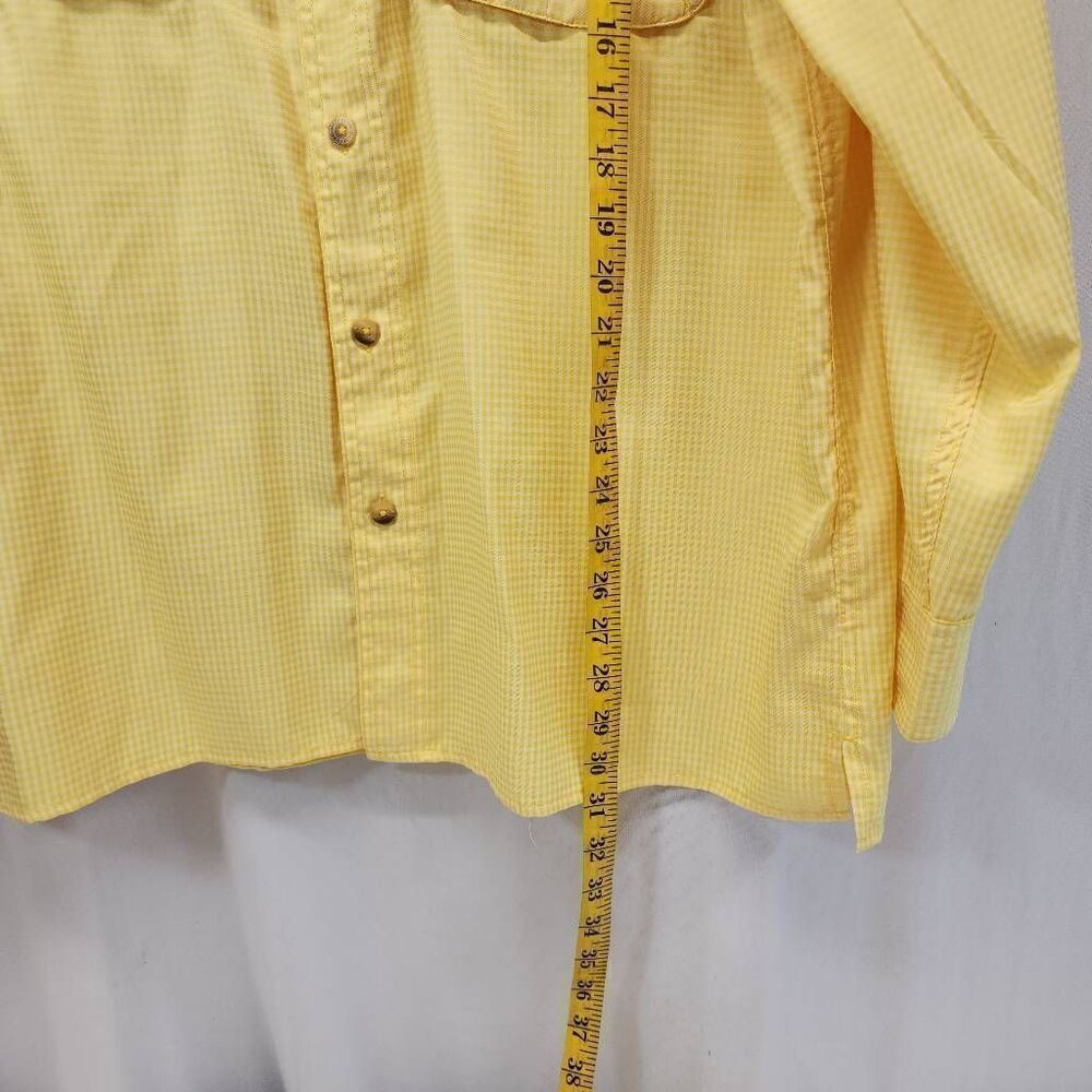 Magellan Size M Fish Gear Long-Sleeve Yellow Button-up Mag-wick Shirt O20 - Picture 2 of 7